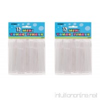 2 Set of 12 Unique Industries Mini Clear Plastic Tongs bundled by Maven Gifts - B07DNGTG65